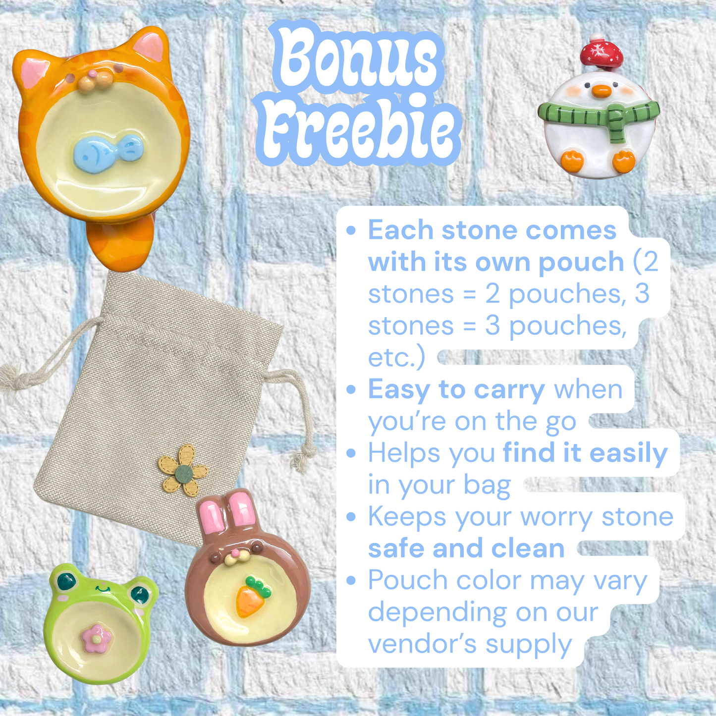 Ginger Kitten Worry Stone