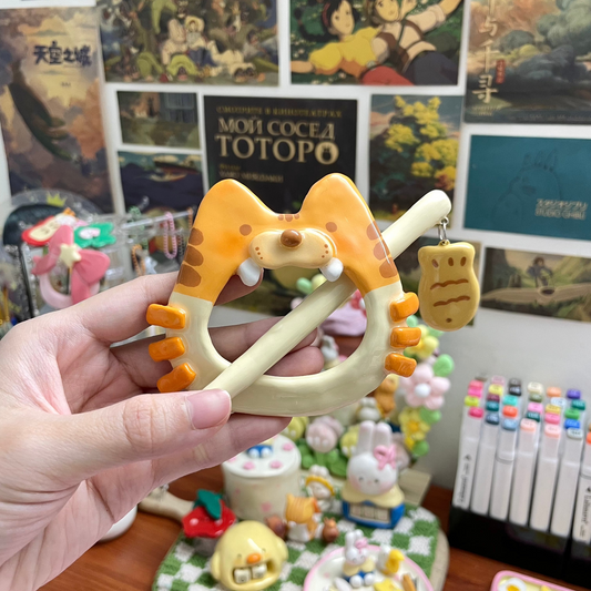 Kitten Clay Hair Brooch