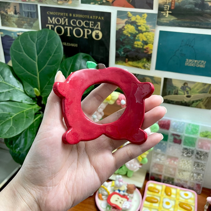 Cutesy Apple Hair Brooch