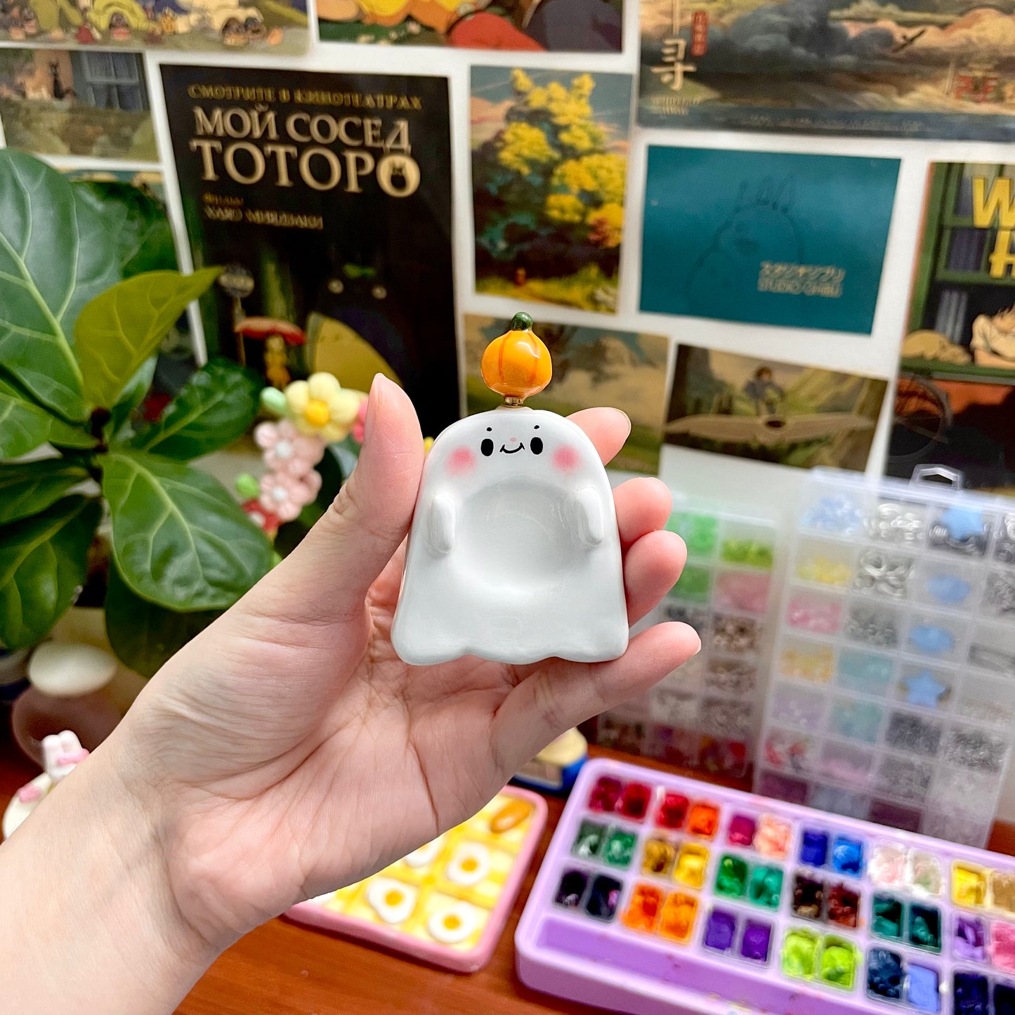 Spooky Ghost Worry Stone