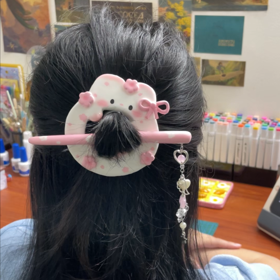 Bunny GiGi Clay Hair Brooch