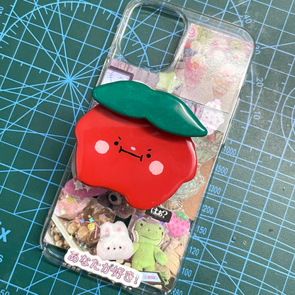 Angry Tomato Clay Popsocket with spinning calyx