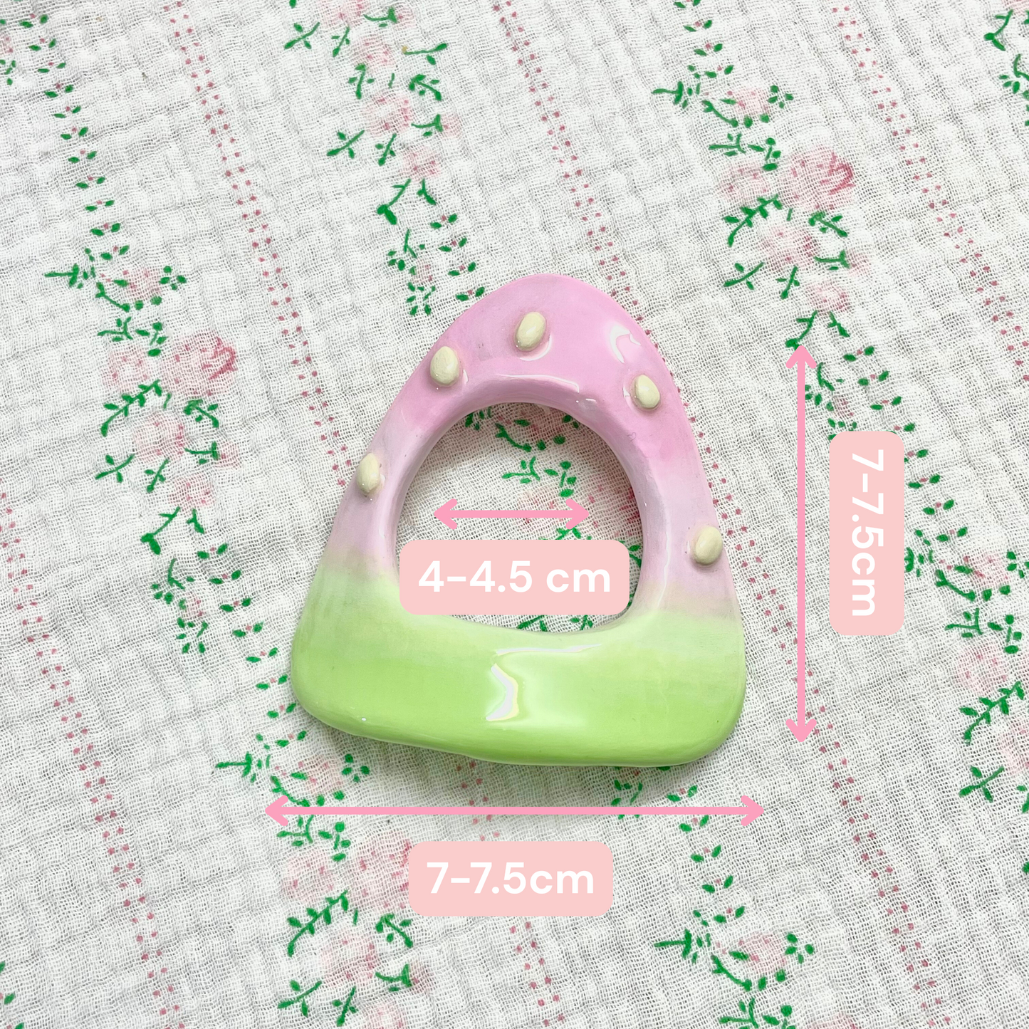 Watermelon Clay Hair Brooch