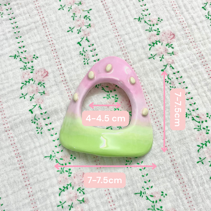 Watermelon Clay Hair Brooch