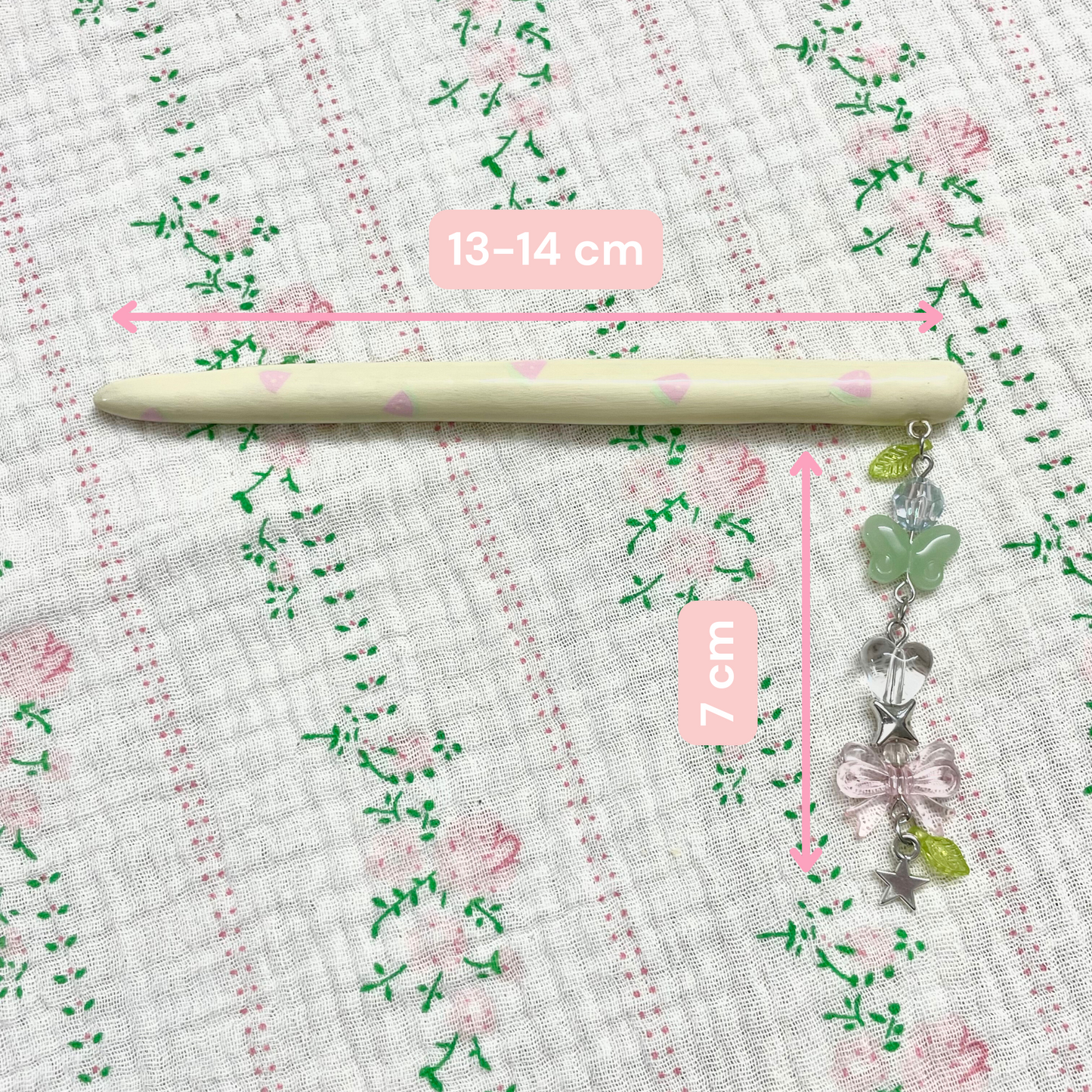 Watermelon Clay Hair Brooch