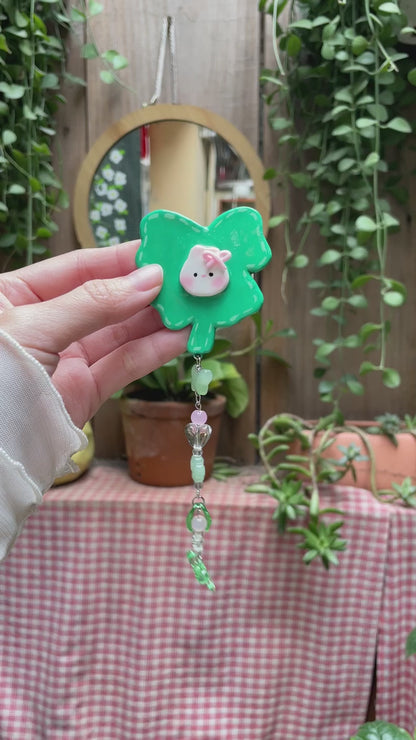 Lucky Clover Bunny GiGi Clay Hair Clip