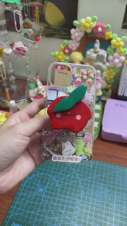 Angry Tomato Clay Popsocket with spinning calyx