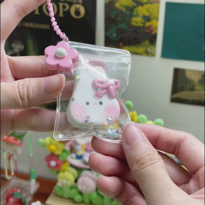 Bunny GiGi Clay Keychain