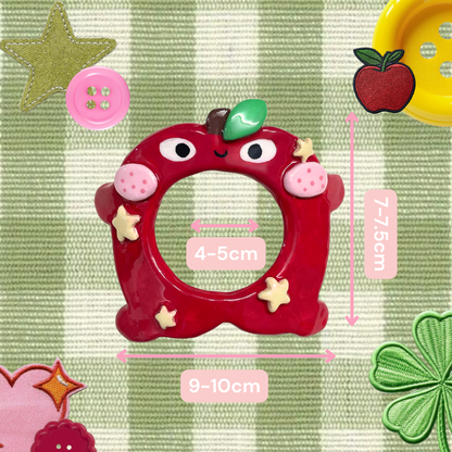 Cutesy Apple Hair Brooch